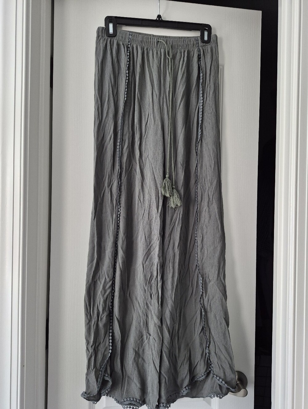Olive Green Chelsea 28 Ana Smocked Split Leg Pants